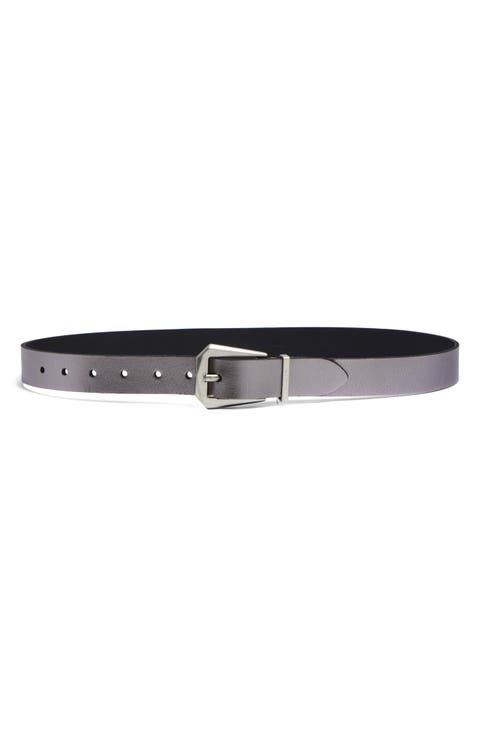 Western Hexagon Buckle Leather Belt