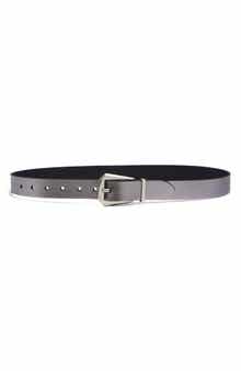AllSaints Western Hexagon Buckle Leather Belt