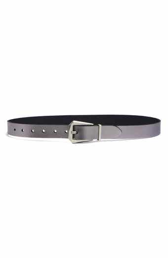 AllSaints Western Hexagon Buckle Leather Belt