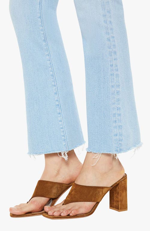 Mother The Insider High Waist Fray Hem Crop Bootcut Jeans In Ball's In Your Court