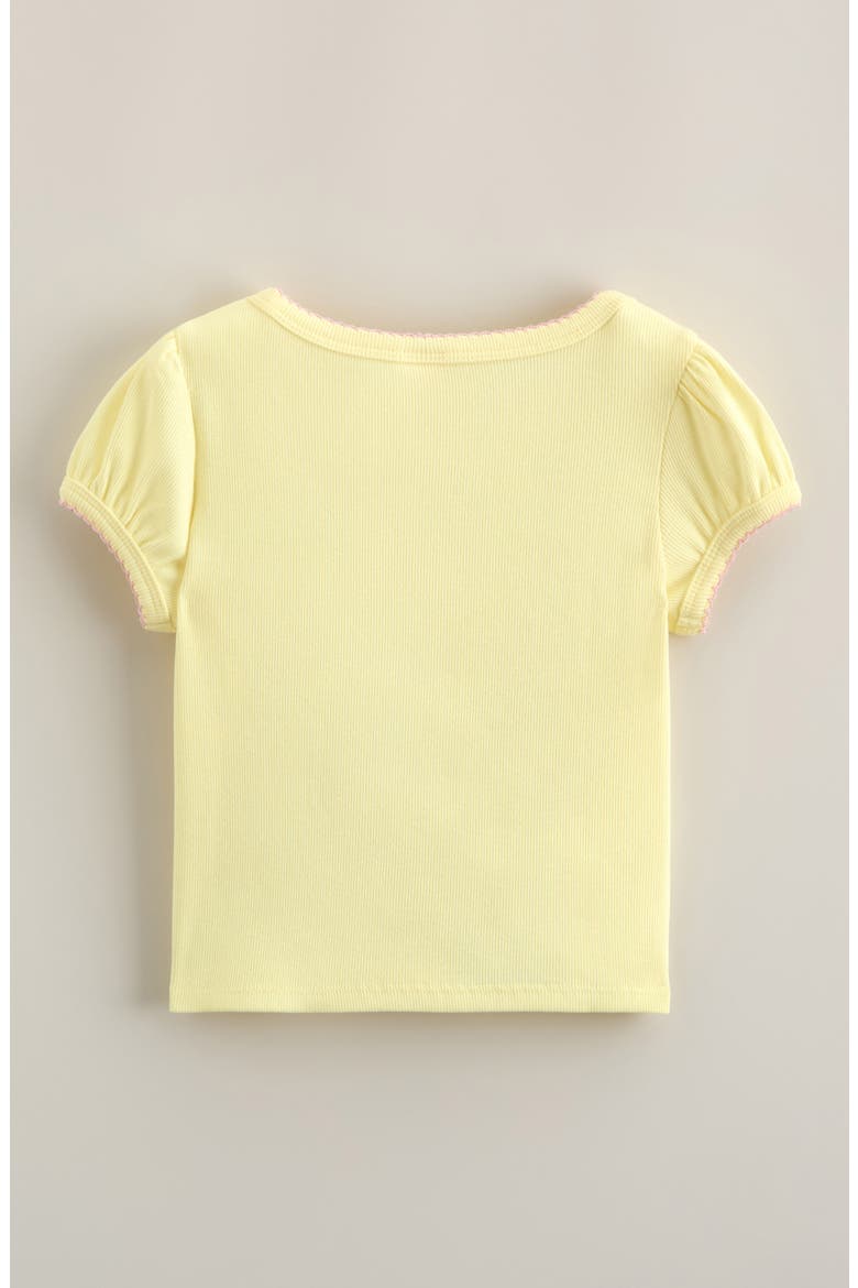 Kids' Rib Top, Alternate, color, YELLOW STRAWBERRY EMBROIDERY