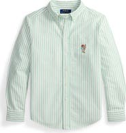 Polo Ralph Lauren Kids' Stripe Embroidered Cotton Oxford Button-Down Shirt