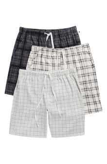 3-Pack Plaid Minky Fleece Lounge Shorts