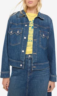 MOTHER The Sawtooth Stretch Denim Jacket