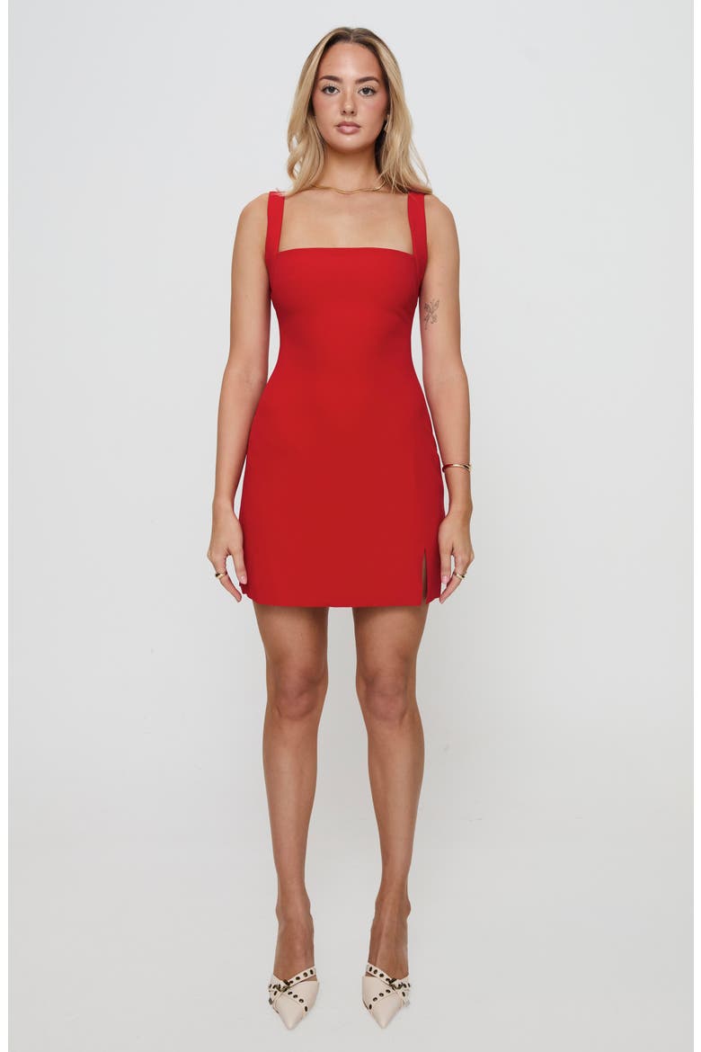 Bombshell Minidress, Alternate, color, RED