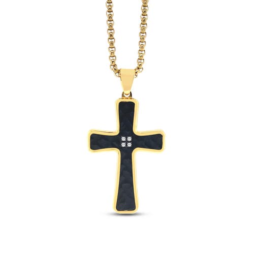 Anna Zuckerman Argyle Cross Necklace In Gold