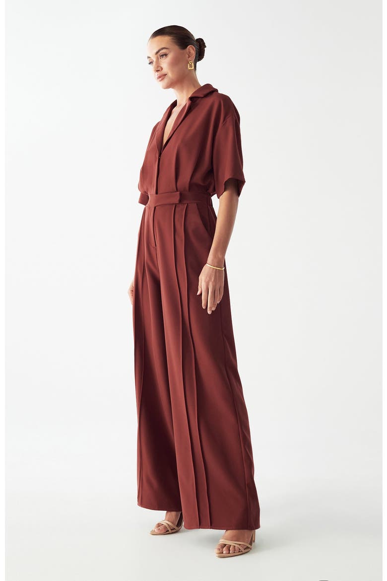 Ria Jumpsuit, Alternate, color, Brick Red