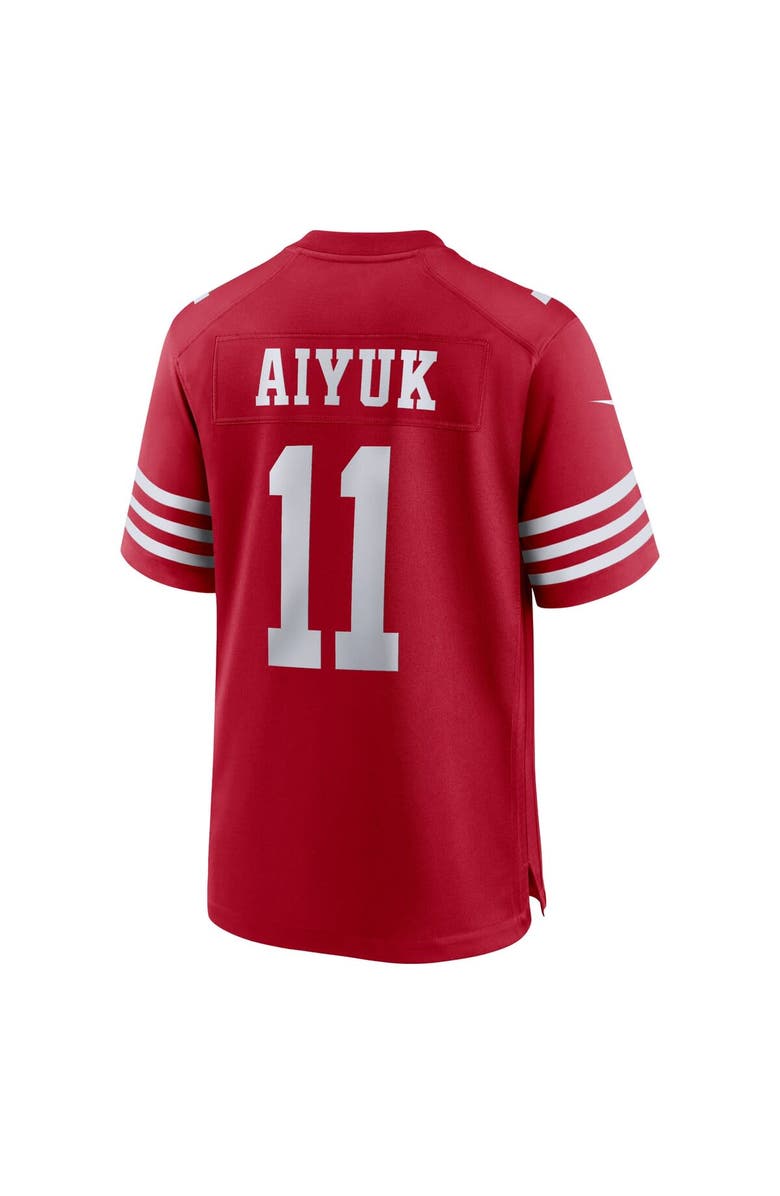 Nike Men's Nike Brandon Aiyuk Scarlet San Francisco 49ers Team Player Game Jersey, Alternate, color, Scarlet