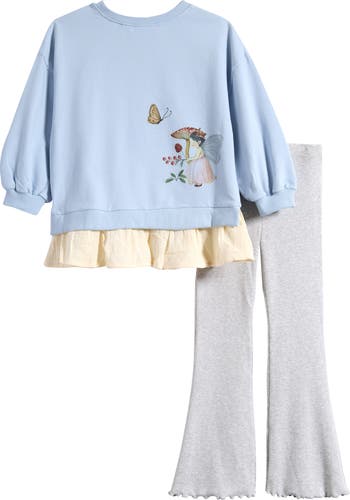 Kids' Fairy Graphic Sweatshirt & Flare Leggings Set