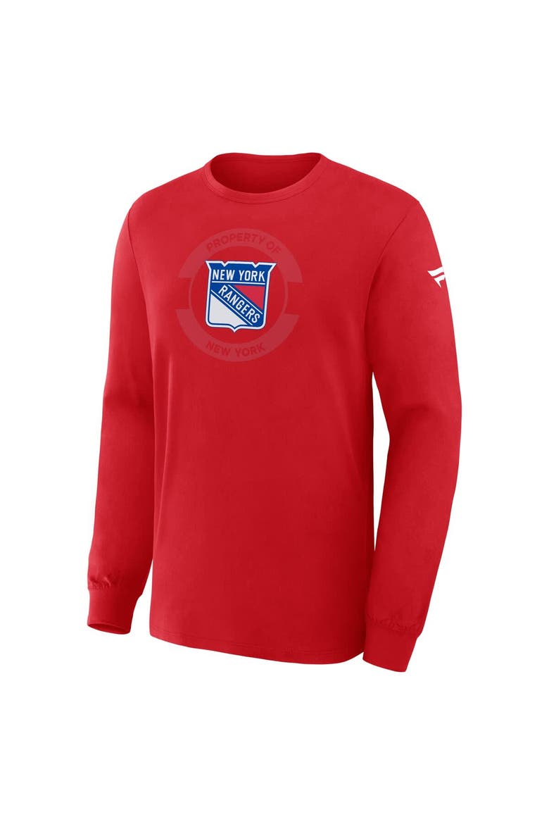 Men's Fanatics Red New York Rangers Authentic Pro Property Of Practice Long Sleeve T-Shirt, Alternate, color, Red