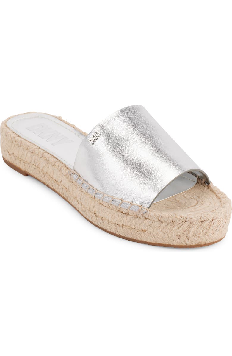 DKNY Camillo Platform Slide Sandal, Main, color, Silver
