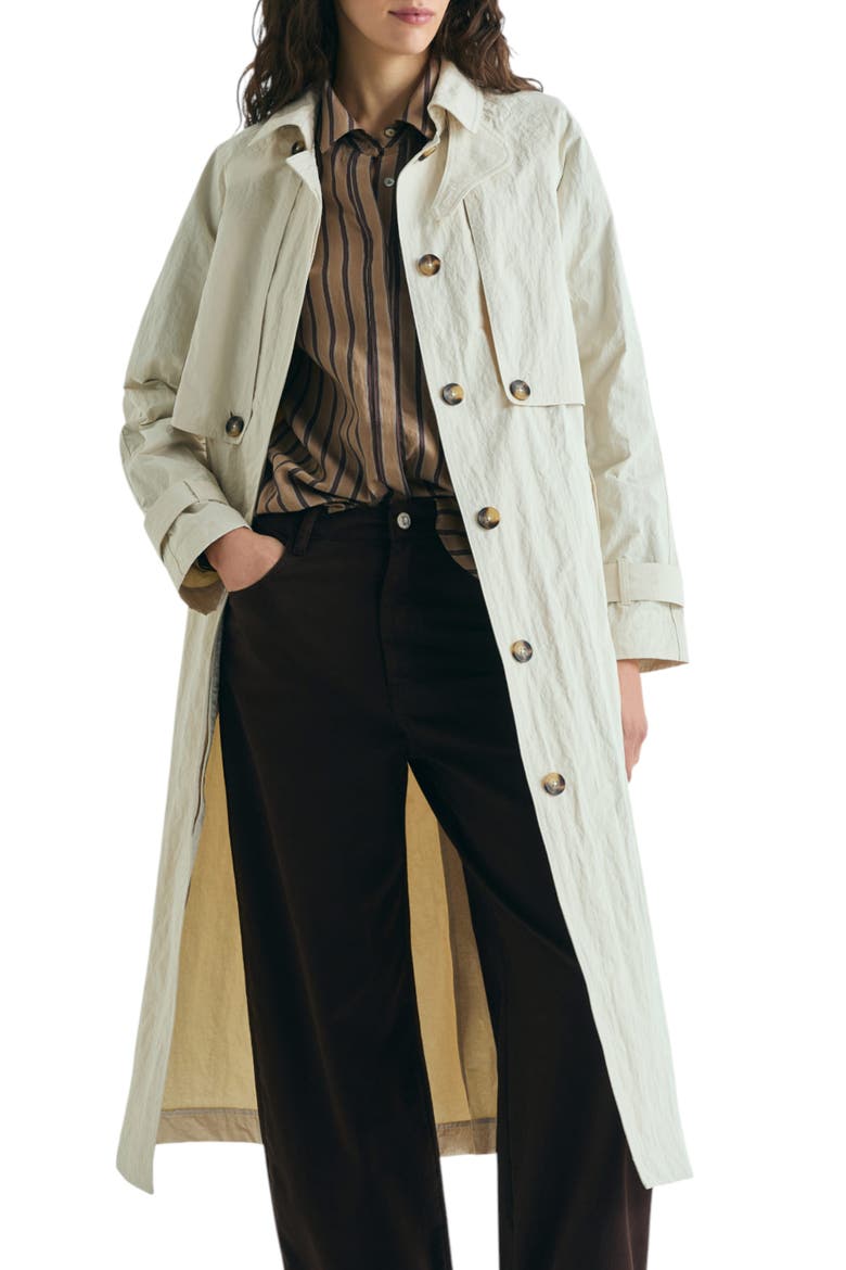 Lightweight Multi-Position Trench Coat, Main, color, Stone