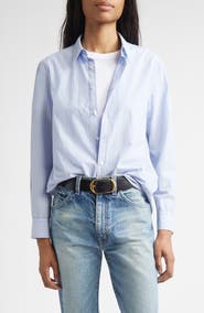Nili Lotan Raphael Stripe Cotton Button-Up Shirt