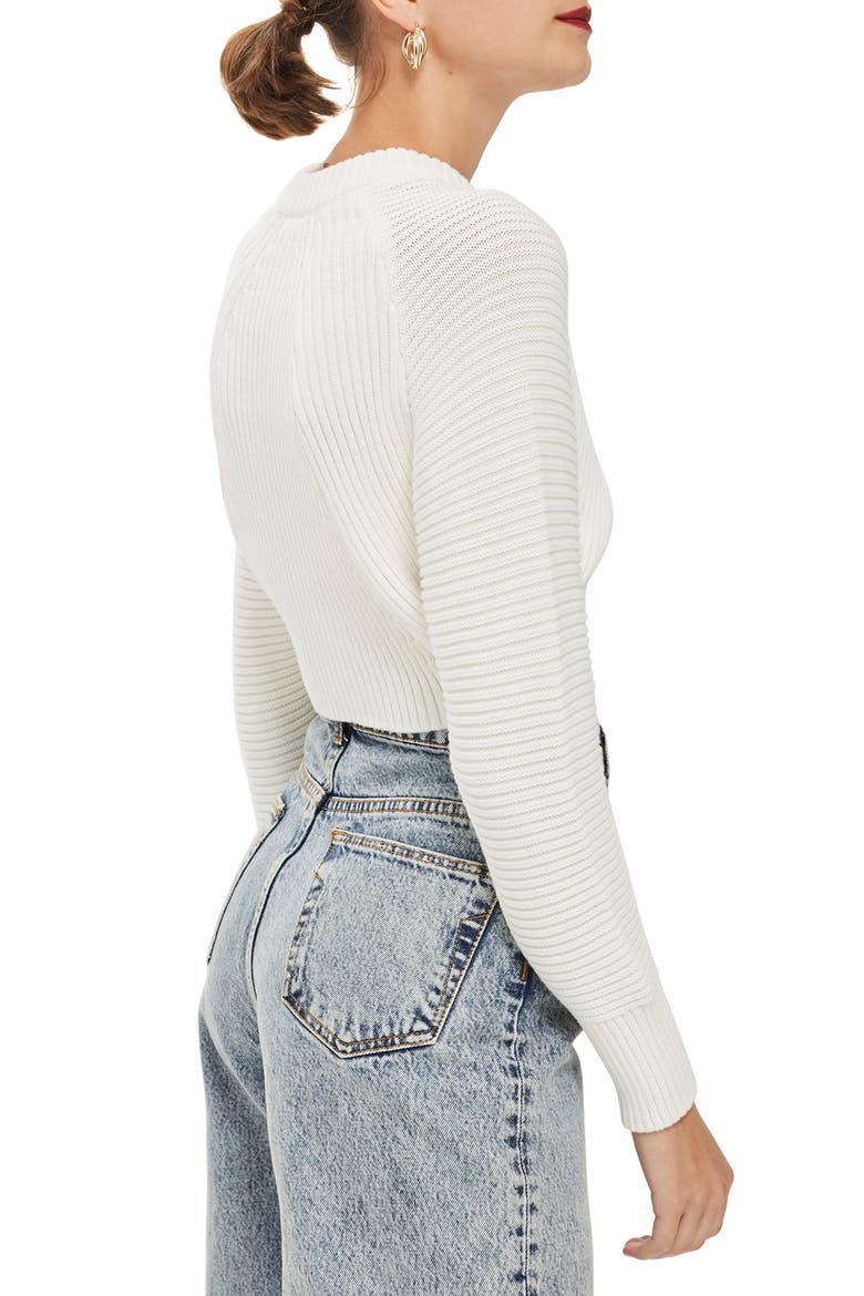 Super Crop Sweater, Alternate, color, IVORY