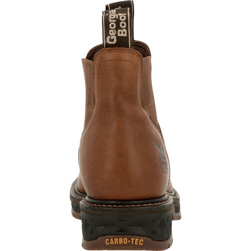 Georgia Boot Waterproof Carbotec Lt Waterproof Chelsea Work Boot In Brown