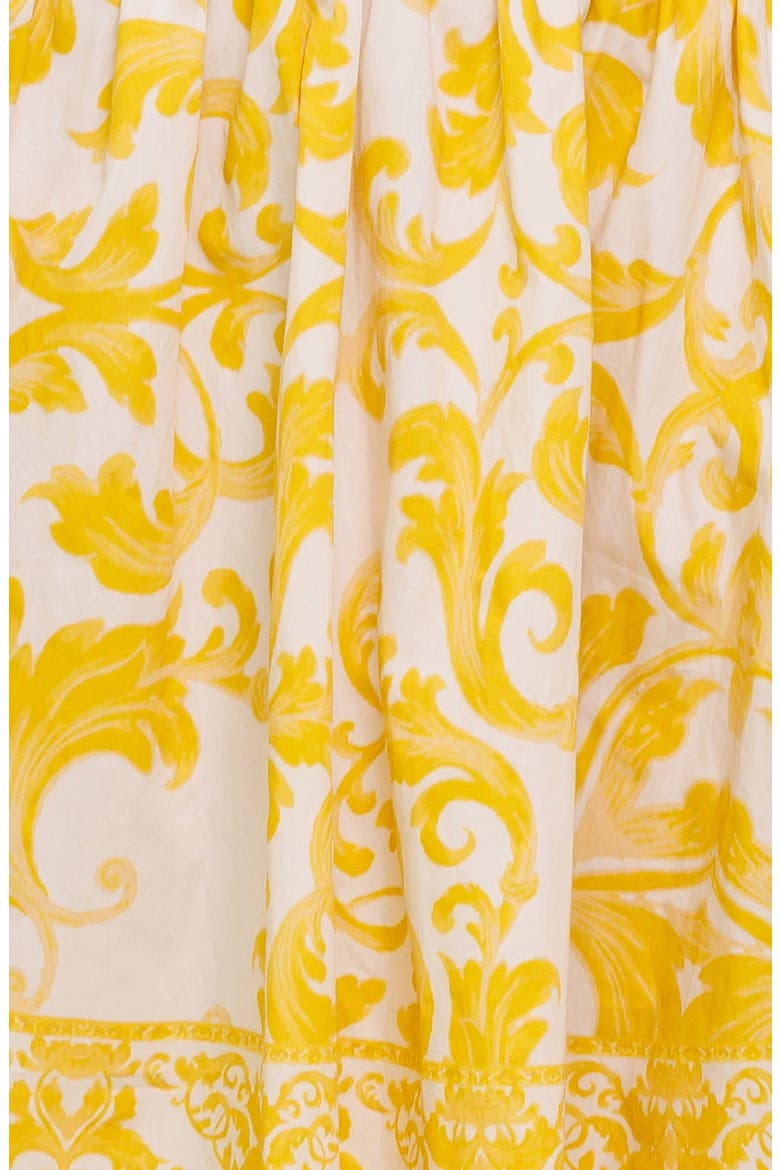 Printed Mini Skirt Set, Alternate, color, IVORY YELLOW