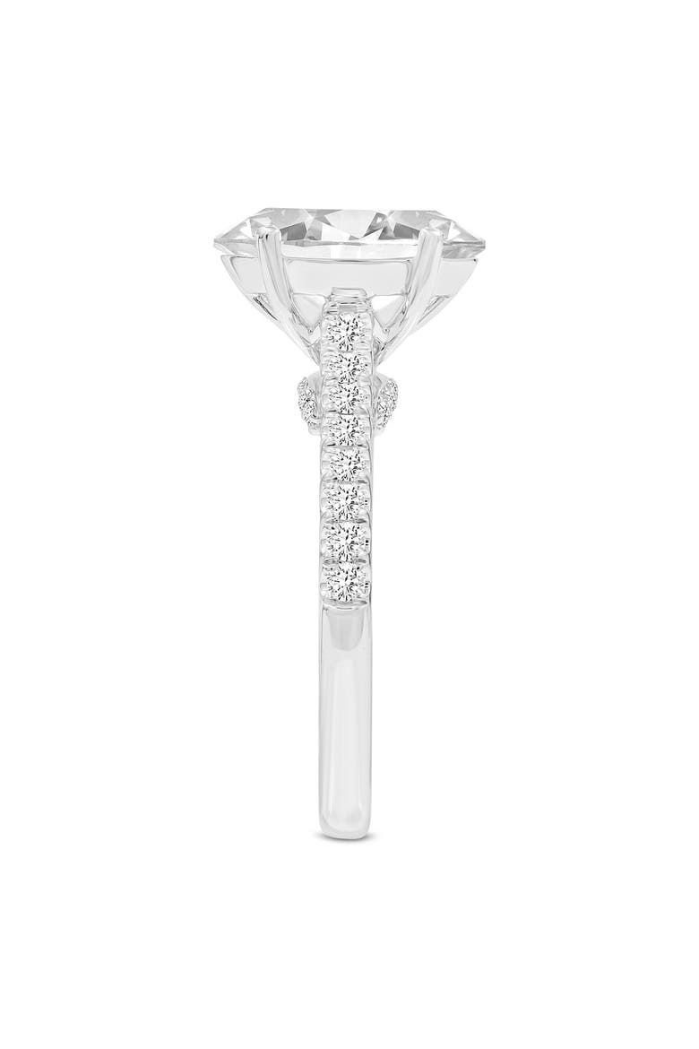 Tasia 14K Gold Oval Lab Grown Diamond Engagement Ring - 3.4 Ct, Alternate, color, 14K White Gold