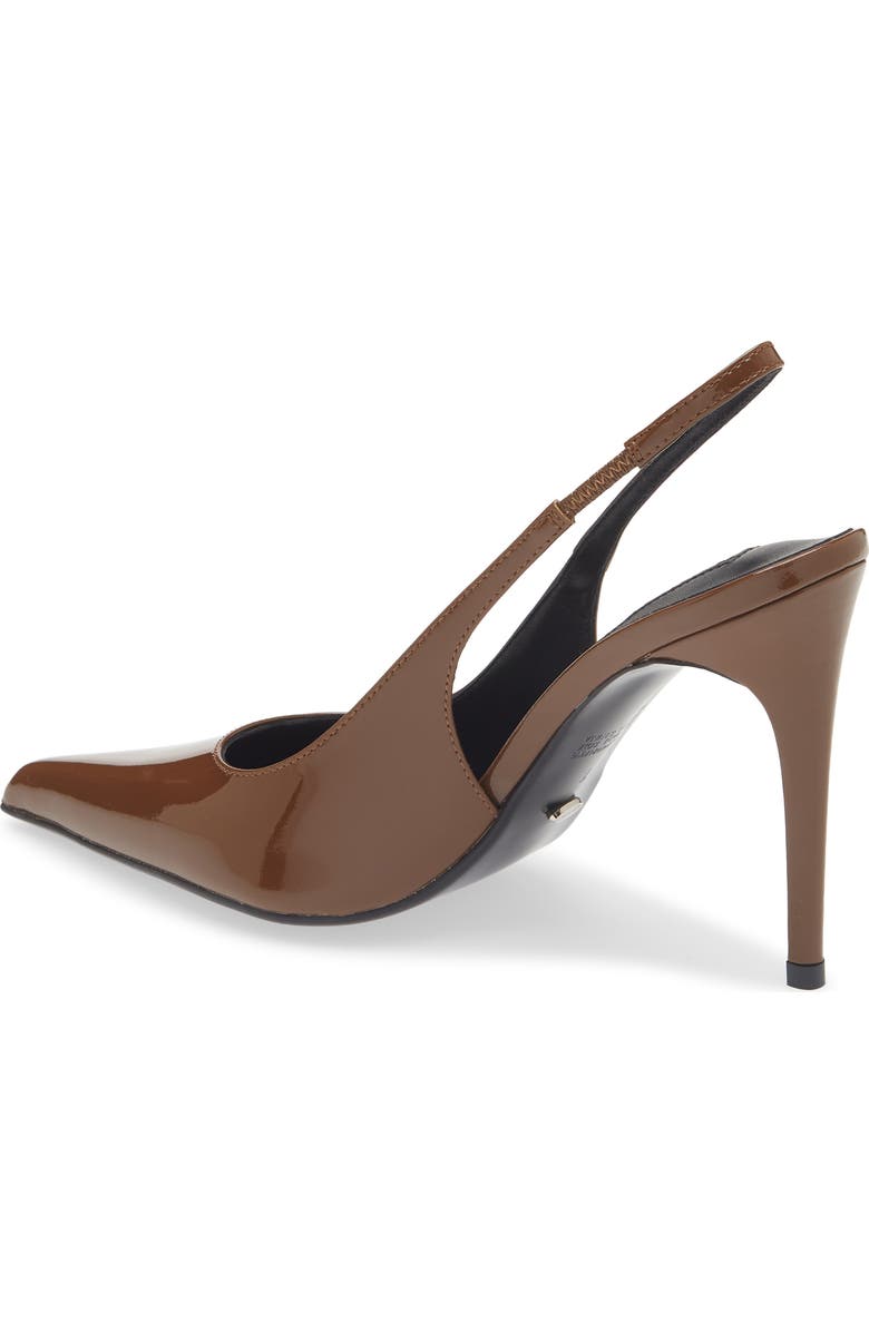 Tony Bianco Slingback Pointed Toe Pump, Alternate, color, Mocha Patent