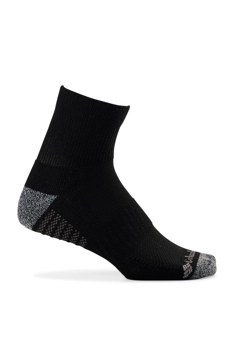Big & Tall 6-pk Athletic 1/4-Top Socks V2, Alternate, color, BLACK