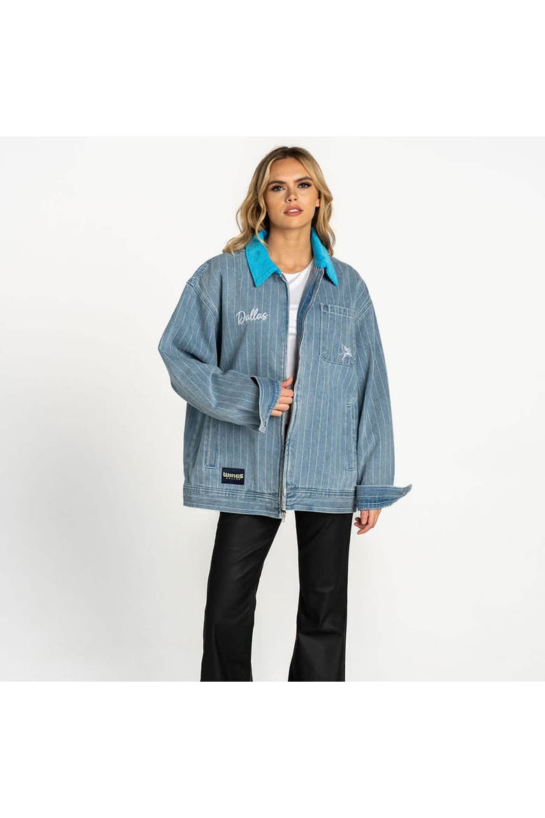 Unisex The Wild Collective  Denim Dallas Wings Conductor Full-Zip Jacket, Alternate, color, Denim