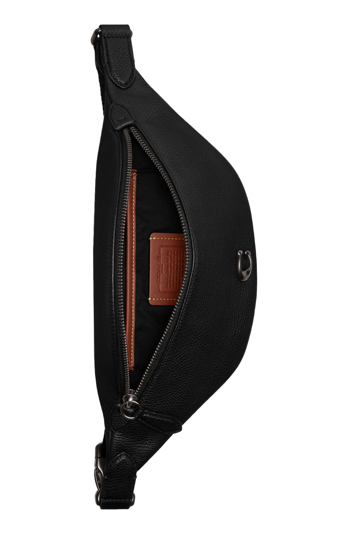 COACH Charter Pebble Leather Belt Bag, Alternate, color, 