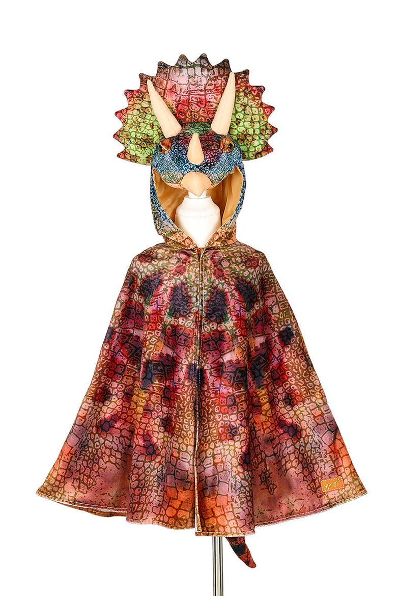 Triceratops Dragon Costume Cape, Main, color, Green