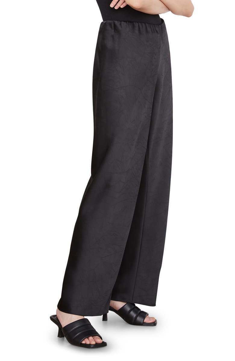 Vince Satin Bias Cut Pants, Alternate, color, Black