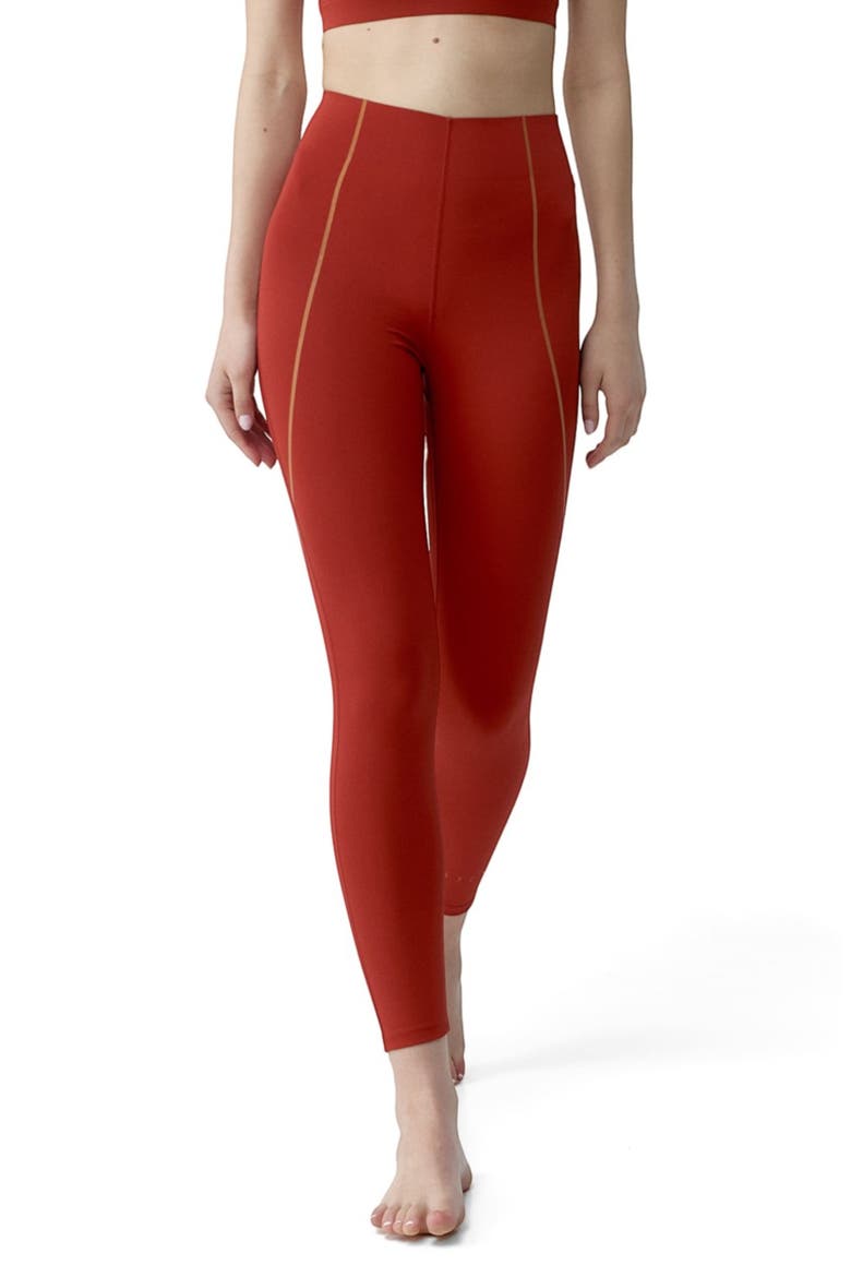 Brone Performance Full-Length Sports Legging, Main, color, Sunset