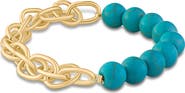 JARDIN Synthetic Turquoise Stretch Bracelet