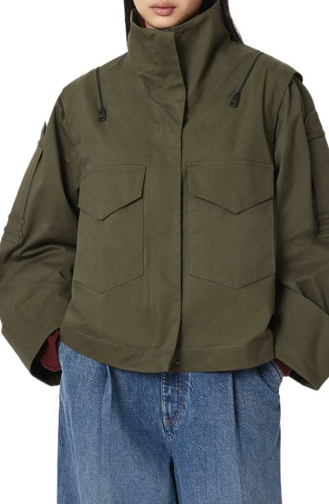 Leighton Cotton Blend Utility Jacket