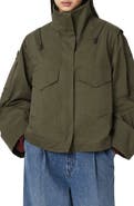 AllSaints Leighton Cotton Blend Utility Jacket