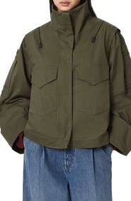 AllSaints Leighton Cotton Blend Utility Jacket