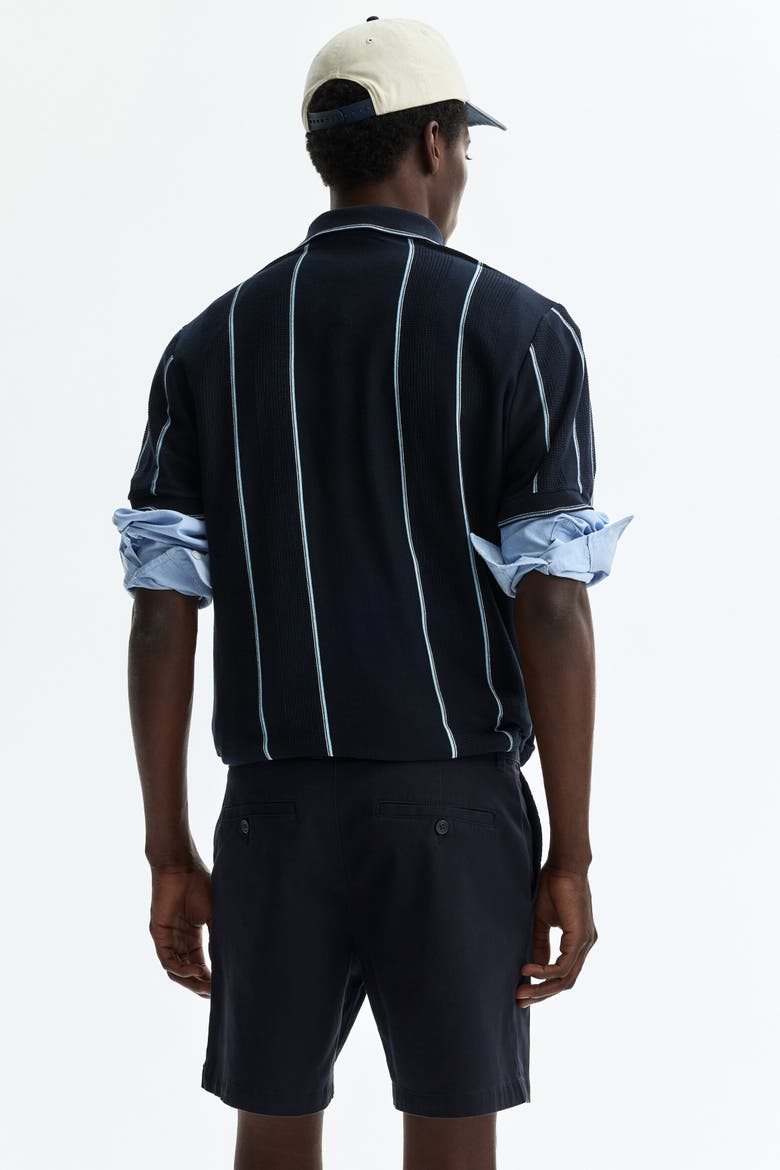 Regular-Fit Cotton Chino Shorts, Alternate, color, Navy blue