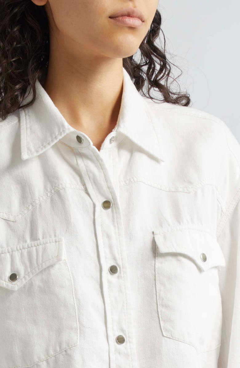 TWP Cropped OG Denim Jacket, Alternate, color, White