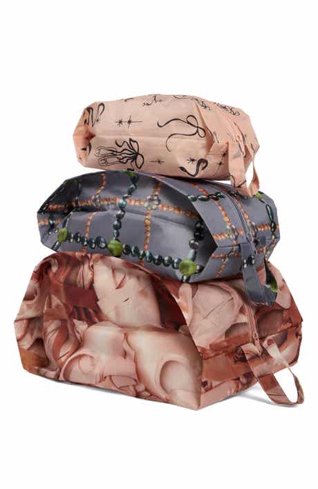 Set of 3 Assorted Zippered Travel Pouches