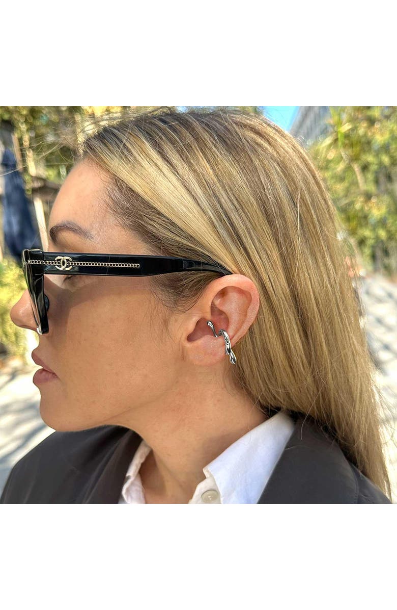 Outofoffice Silver Ear Cuff Mini Luxe, Alternate, color, Silver