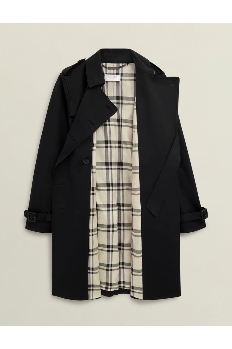 Skylar Trench Coat, Alternate, color, Black