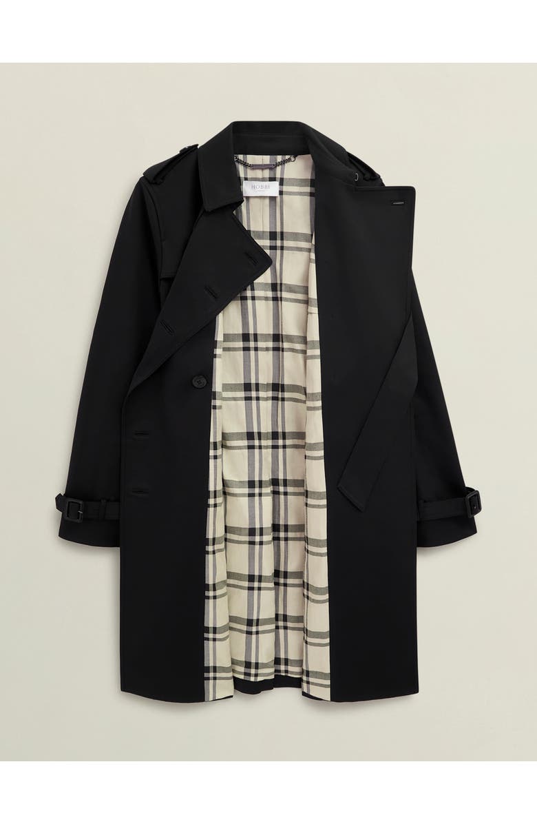 HOBBS LONDON Skylar Trench Coat, Alternate, color, Black