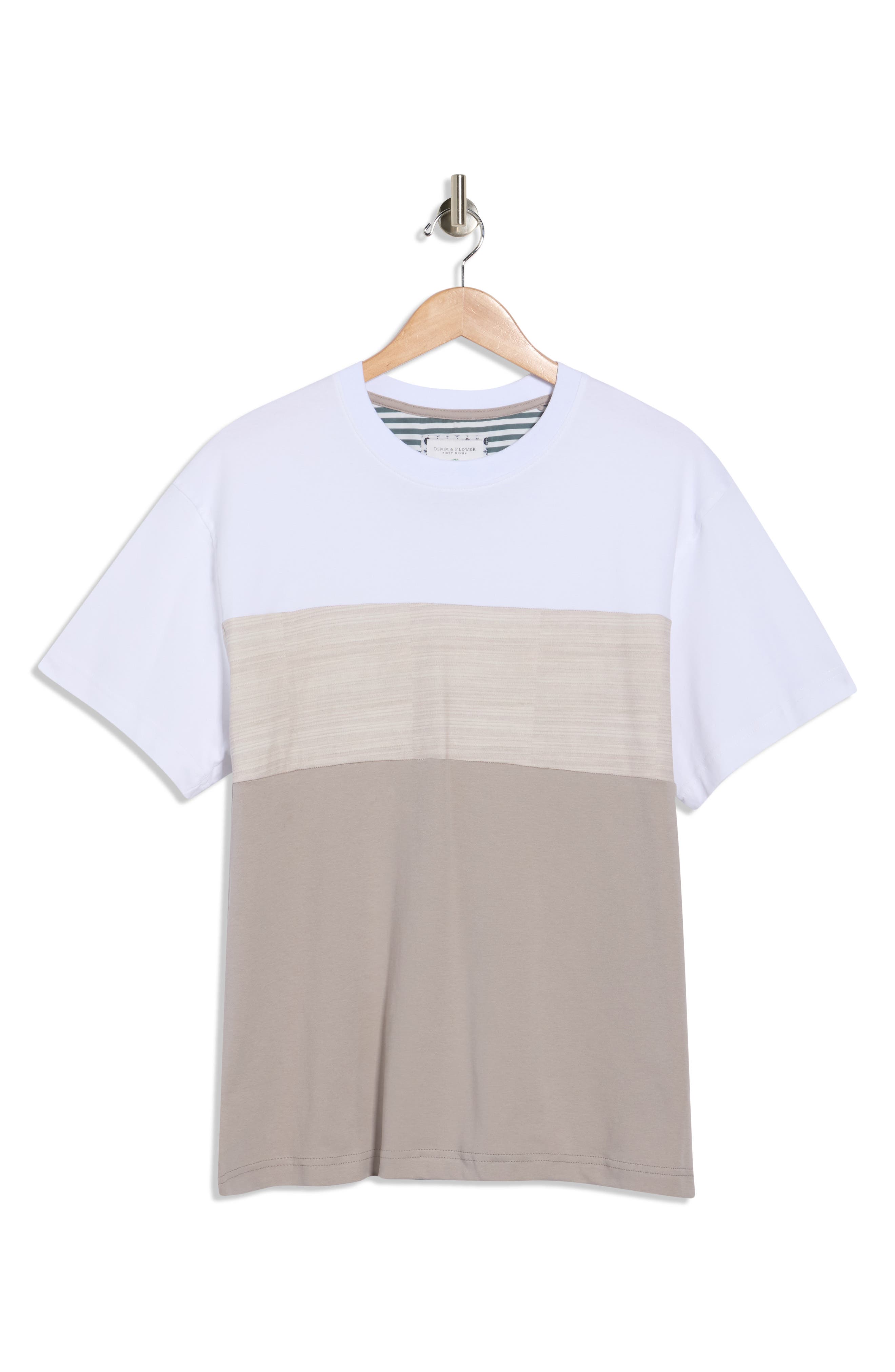 DENIM AND FLOWER Stripe Knit T-Shirt