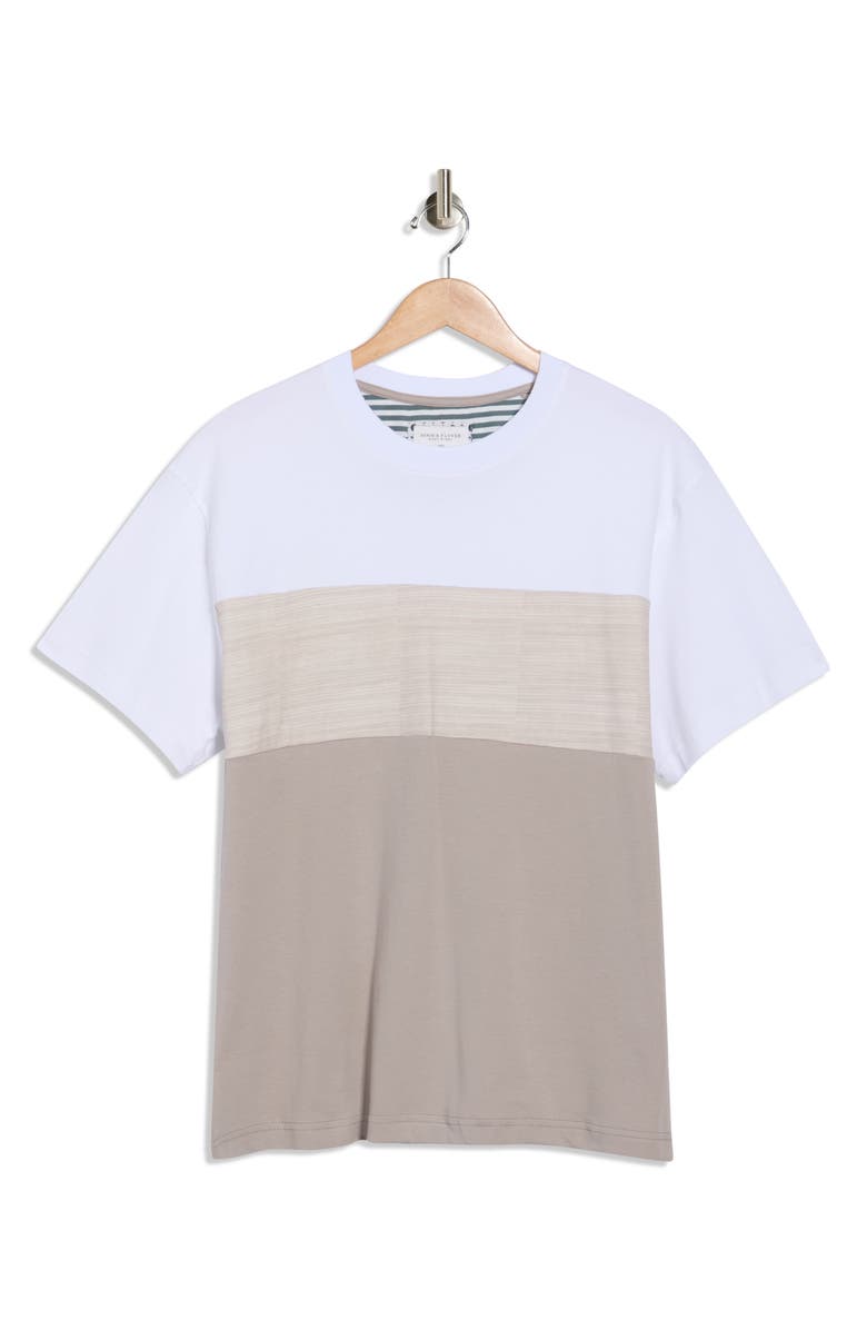 DENIM AND FLOWER Stripe Knit T-Shirt, Main, color, Off White