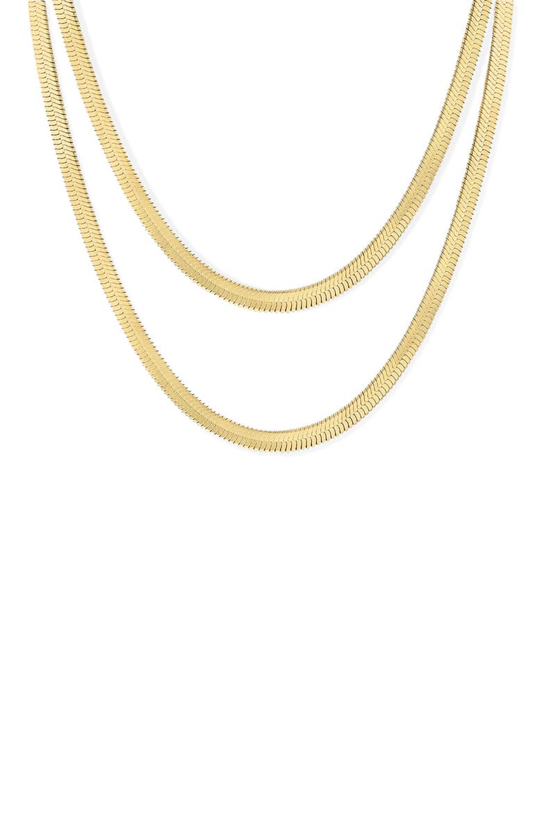 BEN ONI Herringbone Necklace Set, 5 mm, Main, color, Gold
