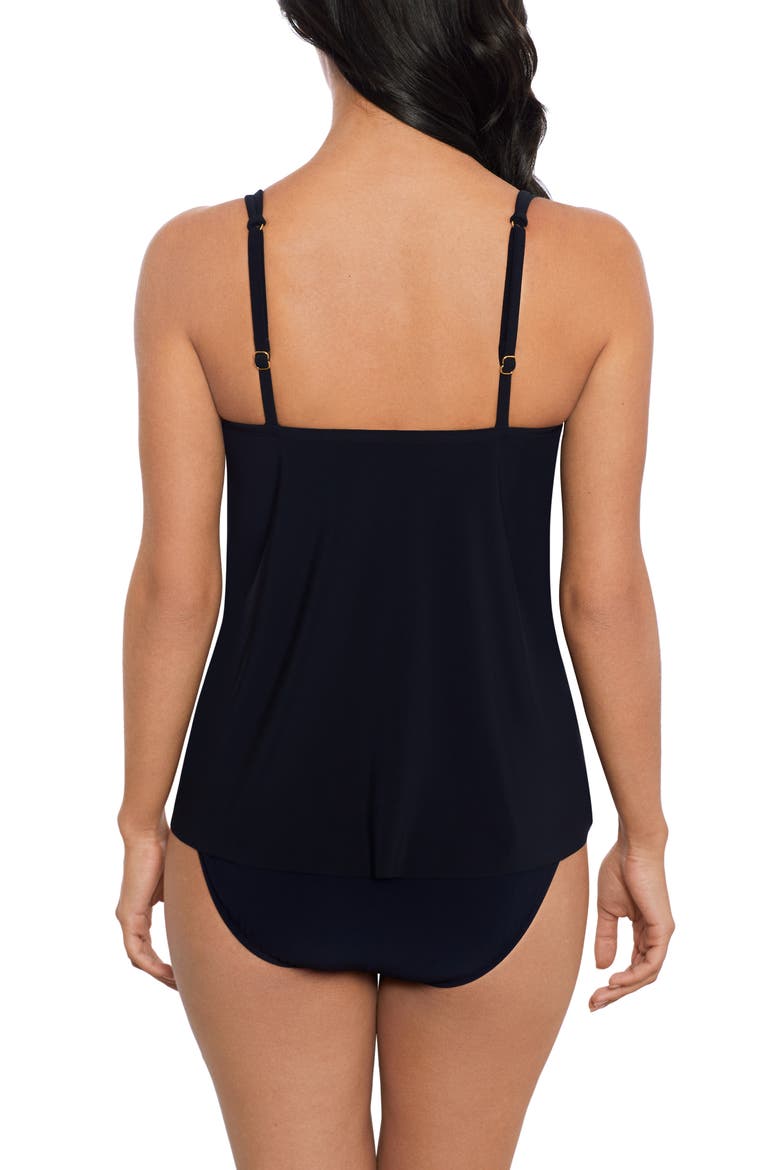 Akikio Obi Tankini Top, Alternate, color, BLACK