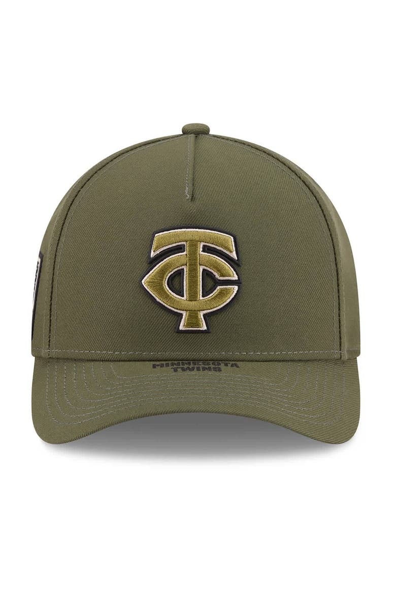 Youth New Era Olive Minnesota Twins 2026 Armed Forces Day 9FORTY M-Crown Adjustable Hat, Alternate, color, Olive