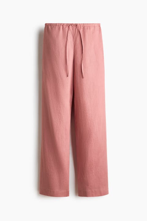 Linen Drawstring Trousers