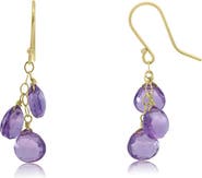 The Lovery Fine Jewelry Amethyst Bead Dangle Earrings