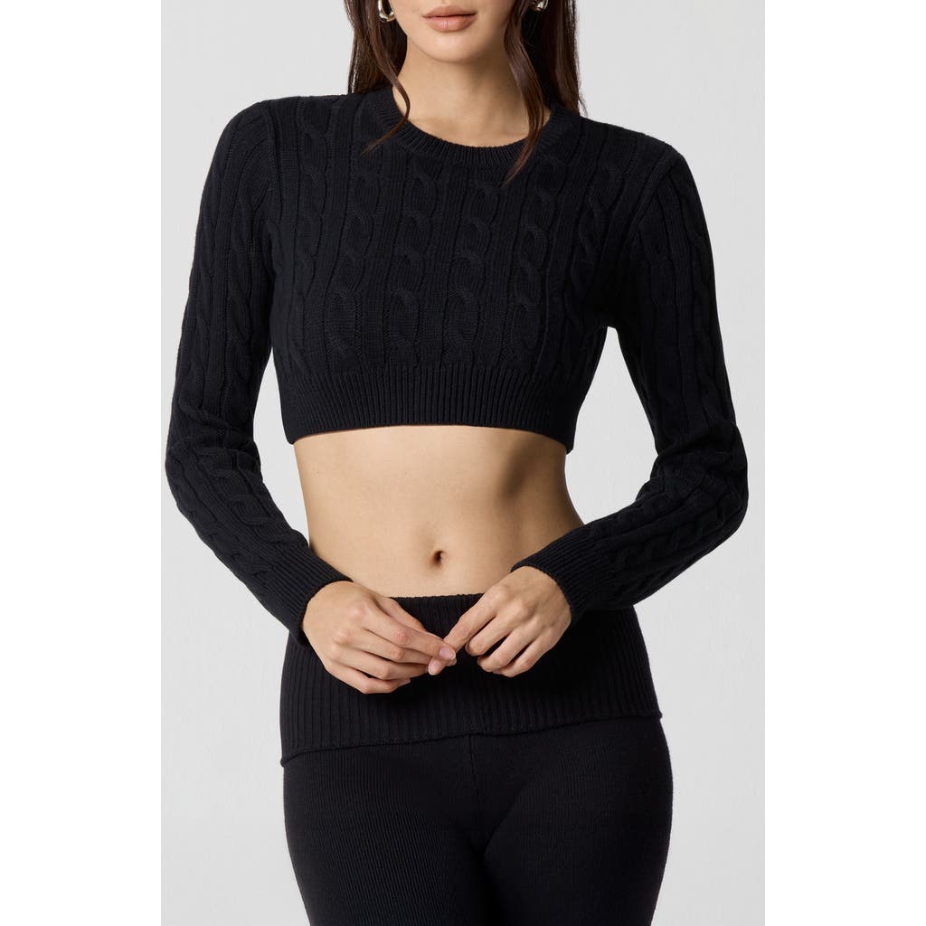 Florence By Mills Ballet Cable Crop Sweater In Multi