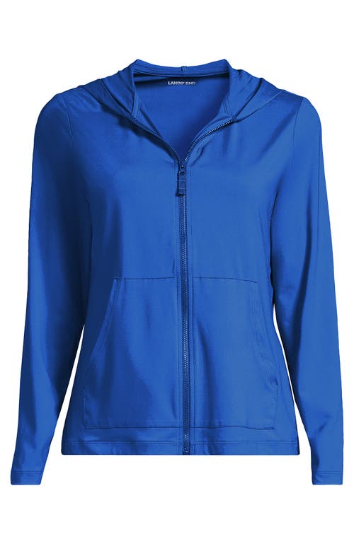Lands' End Long Sleeve Hooded Full Zip Upf 50 Rash Guard