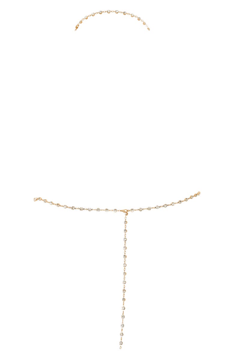 Bluebella Marli Embellished Chain Bralette, Alternate, color, Gold/ Clear