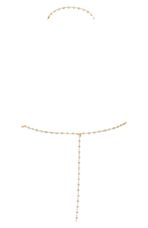 Bluebella Marli Embellished Chain Bralette In Gold/clear