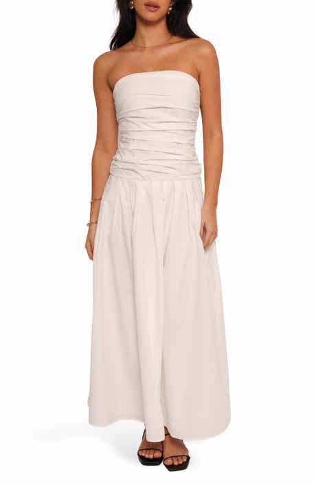 Petal & Pup Nell Strapless Cotton Maxi Dress
